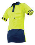 V50 Polo Safety Shirt Day Only Yellow/Navy S-8XL